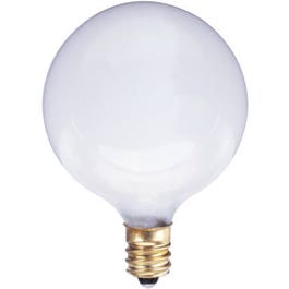 Globe Light Bulbs, White, 40-Watts, 2-Pk.