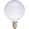 Globe Light Bulb, White, 25-Watts, 2-Pk.