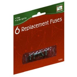 Replacement Fuse, For Mini Christmas Light Set, 3-Amp, 6-Pk.