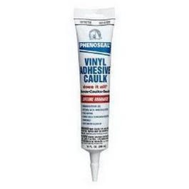 Phenoseal Vinyl Caulk, White, 6-oz.