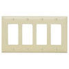 Ivory 4-Opening Nylon Wall Plate