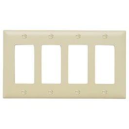 Ivory 4-Opening Nylon Wall Plate