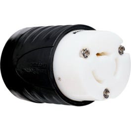 Locking Connector, Black & White, 20A, 125/250-Volt