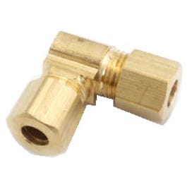 Brass Compression Elbow, 90-Degree, Lead-Free, 1/8-In.