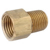 Brass Threaded Inverted Flare Connector, 1/4 x 1/8-In.