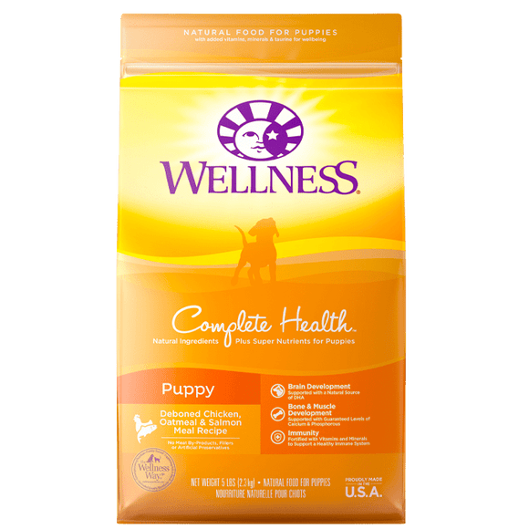 Wellness Complete Health Natural Puppy Chicken, Oatmeal and Salmon Meal Recipe Dry Dog Food