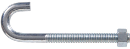 5/16-18X3 ZINC PLATED J-BOLT W/NUT