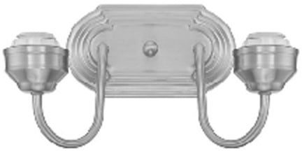 2 LIGHT BRUSH NICKEL WALLBRACKET