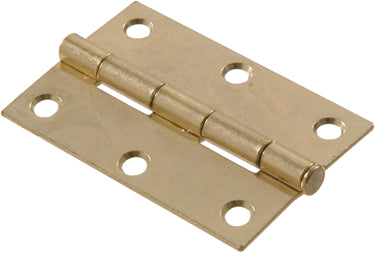 2  BRASS PLATED NARROW HINGE