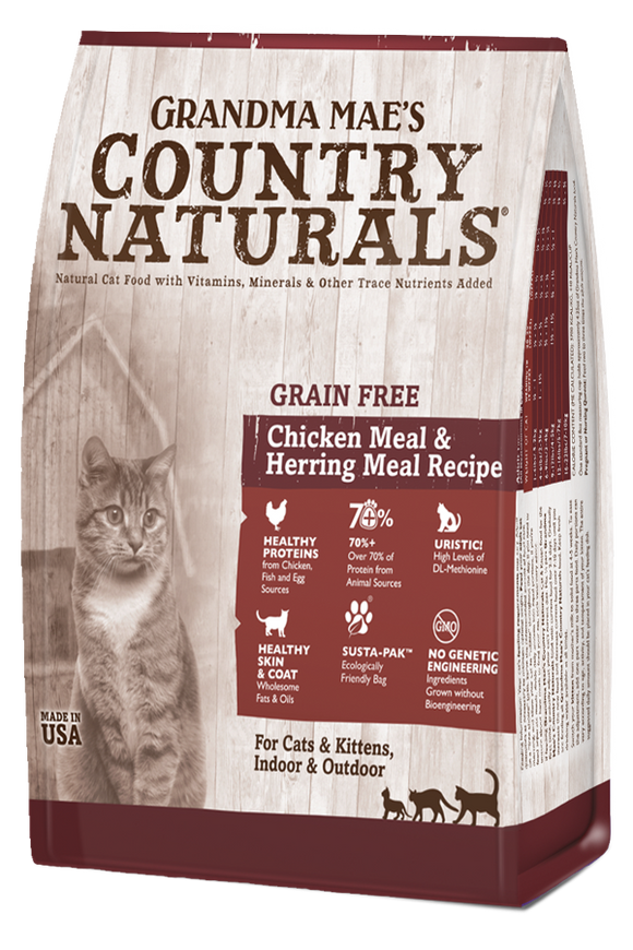 Grandma Mae's Country Naturals Grain Free Chicken Meal & Herring Meal Recipe for Cats & Kittens