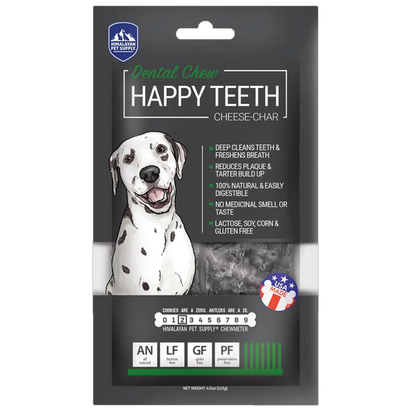 Himalayan Pet Supply Happy Teeth Cheese-Char Dental Chew