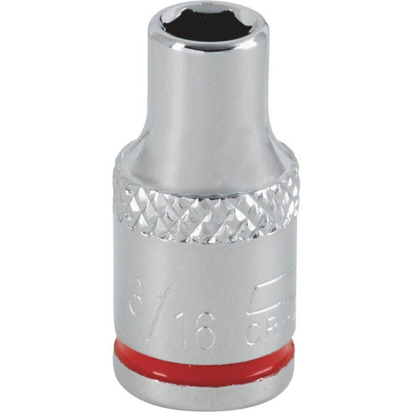 Channellock 1/4 In. Drive 3/16 In. 6-Point Shallow Standard Socket