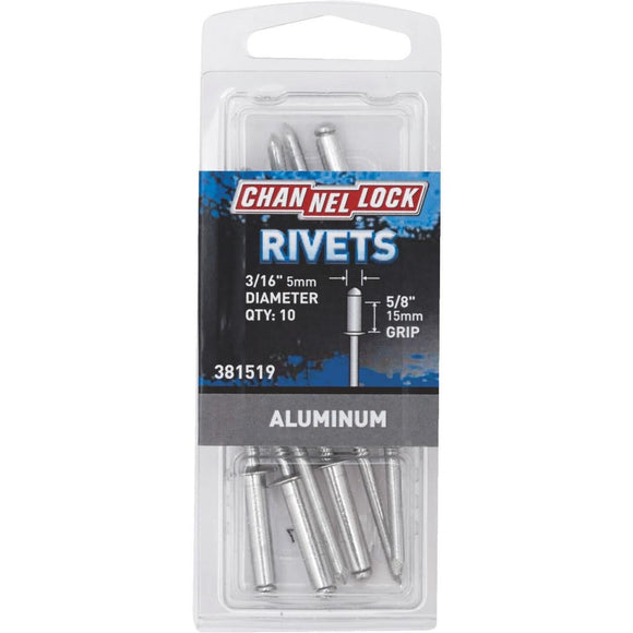 Channellock 3/16 In. Dia. x 5/8 In. Grip Aluminum POP Rivet (10-Pack)