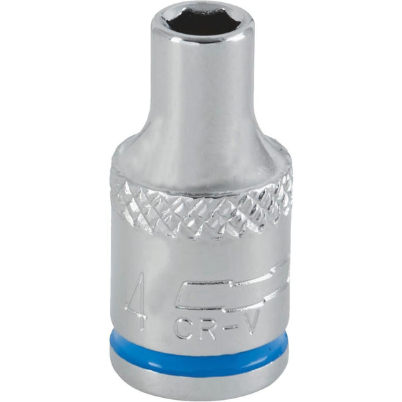 Channellock 1/4 In. Drive 4 mm 6-Point Shallow Metric Socket