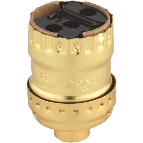 Leviton Keyless Medium Base Brass Lamp Socket