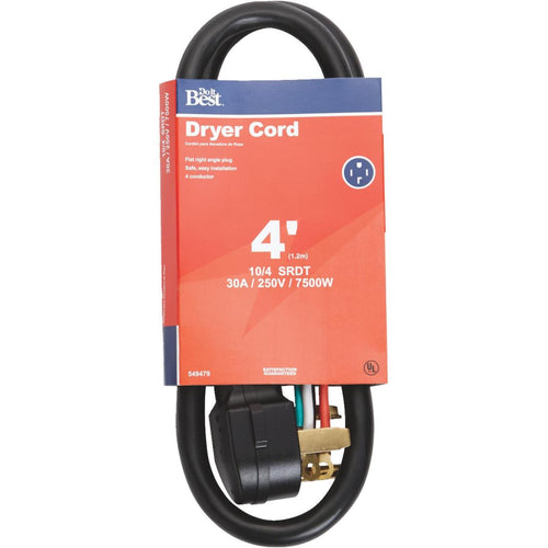 Do it Best 4 Ft. 10/4 30A Dryer Cord