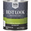 Best Look 100% Acrylic Latex Paint & Primer In One Semi-Gloss Exterior House Paint, High Hiding White, 1 Qt.