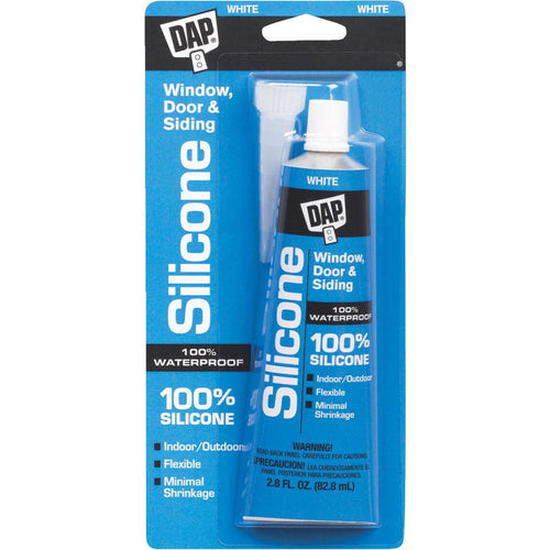 DAP 2.8 Oz. Window, Door & Siding Silicone Sealant, White