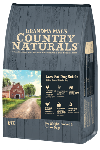 Grandma Mae's Country Naturals Low Fat Entrée with Meat & Brown Rice Dry Dog Food