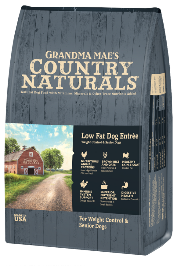 Grandma Mae's Country Naturals Low Fat Entrée with Meat & Brown Rice Dry Dog Food