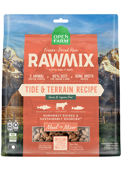 Open Farm RawMix Tide & Terrain Freeze Dried Raw Recipe for Dogs