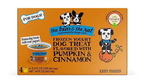 The Bear & The Rat Pumpkin & Cinnamon Frozen Yogurt Dog Treats