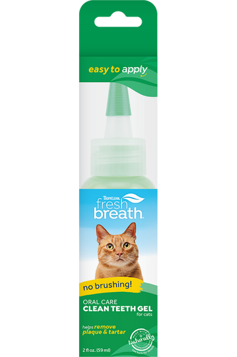 TropiClean Fresh Breath No Brushing Clean Teeth Dental & Oral Care Gel for Cats