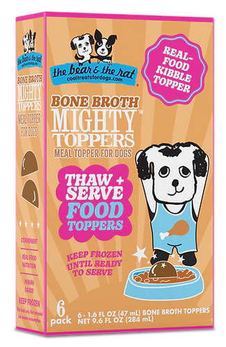 The Bear & The Rat Bone Broth Mighty Toppers for Dogs