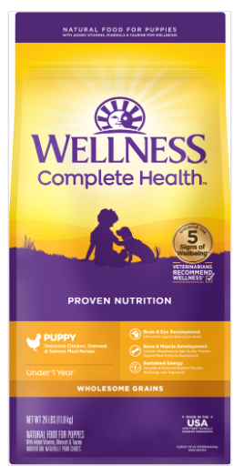 Wellness Complete Health Grained Puppy Chicken, Salmon & Oatmeal Dry Dog Food