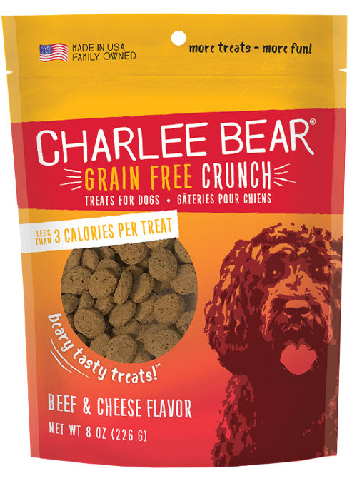 Charlee Bear Grain Free Crunch Beef & Cheese Dog Treats