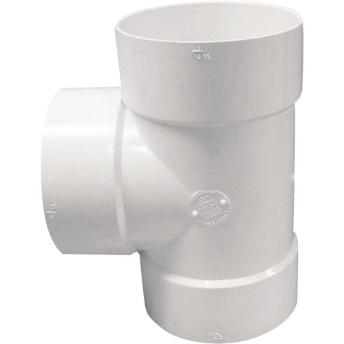 IPEX Canplas 4 In. PVC Sewer and Drain Sanitary Bull Nose Tee - East ...