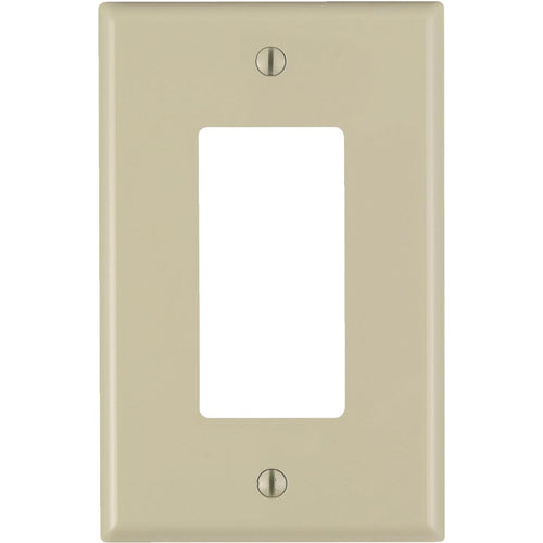 Leviton Decora 1-Gang Thermoplastic Nylon Mid-Way Rocker Wall Plate, Ivory