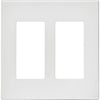 Leviton Decora Plus 2-Gang Poly Carbonate Screwless Decorator Wall Plate, White