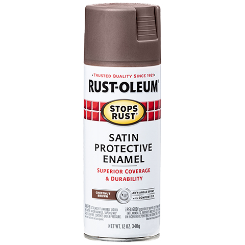 Rust-Oleum® Protective Enamel Spray Paint Satin Chestnut Brown