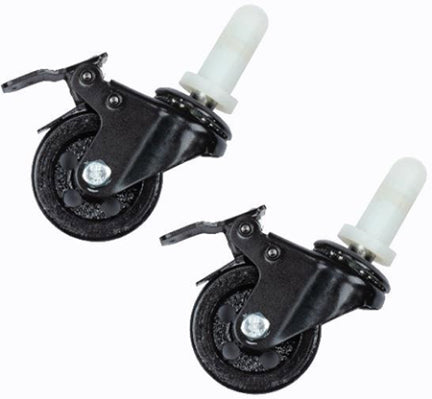 CASTER-2 CASTER BLACK 1/2 IN