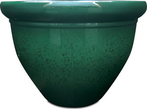 PLANTER 12 I N GREEN RESIN W/SPECKLE