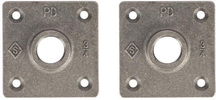 SQFL-34-2 SQUARE FLANGE 3/4 IN BLACK