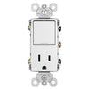 Radiant Single Pole Switch/ Single Receptacle, White