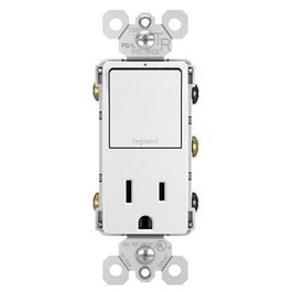 Radiant Single Pole Switch/ Single Receptacle, White