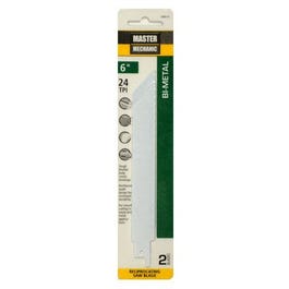 Reciprocating Saw Blades, 2-Pk, 6-Inch, 24-TPI, Bi-Metal/Cobalt
