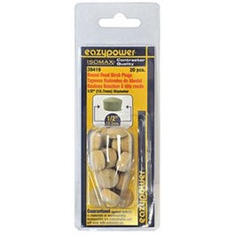 Round Head Plug, 1/2-In., 20-Pk.