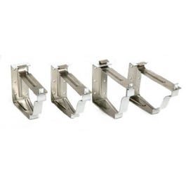 Snap Lok Fascia Bracket, White Aluminum, 5-In., 4-Pk.