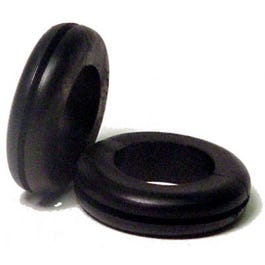 6-Pk. 1/4-In. I.D. Flexible Black Vinyl Hole Grommet