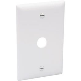 Wall Plate, Telephone/Cable-Outlet, White Thermoplastic