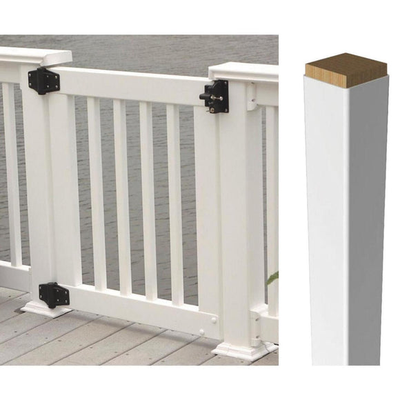 RDI Crossover Product 4 In. W x 4 In. H x 45 In. L White Vinyl Post Wrap Sleeve