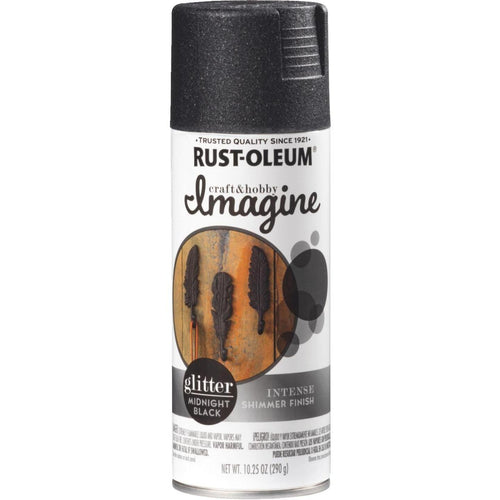 Rust-Oleum Imagine Craft & Hobby 10.25 Oz. Intense Midnight Black Glitter Spray Paint