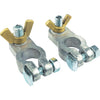Seachoice Standard Top/Side Post Battery Terminal with Brass-Plated Nuts (2-Count)