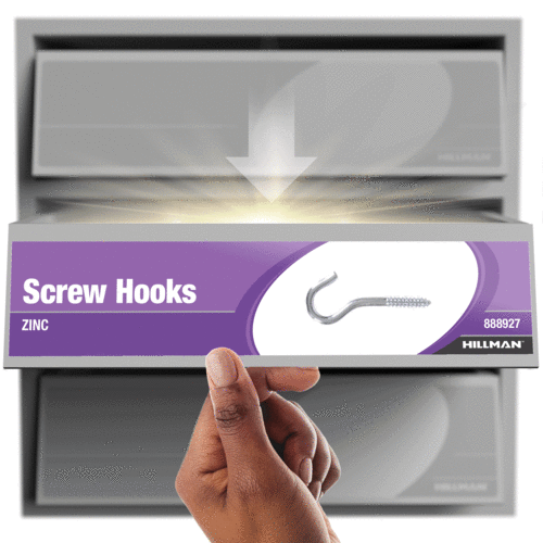 Hillman Group Hardware Essentials Heavy Duty Screw Hook Flagged Zinc