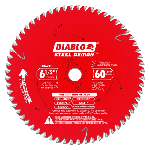 Diablo Wood Steel Demon™ Saw Blade for Thin Metal