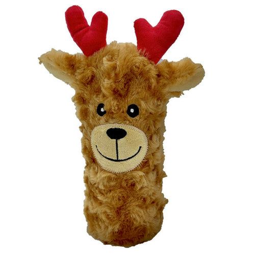 PetLou Christmas Squeaky Reindeer Bottle Dog Toy